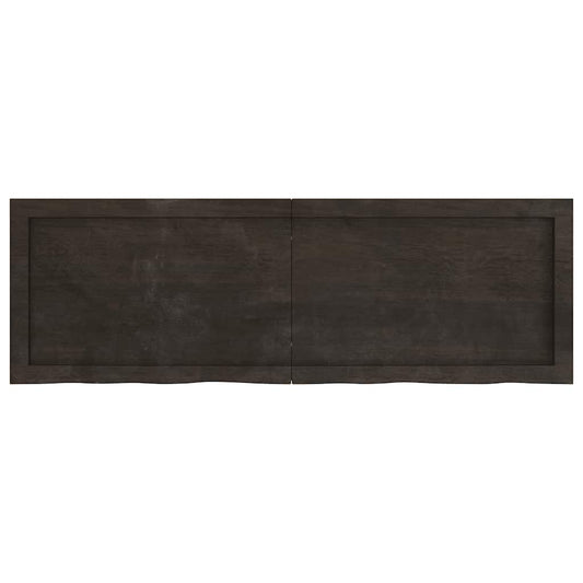 vidaXL Ράφι Τοίχου Σκούρο Καφέ 120x40x(2-4) εκ. Επεξ. Μασίφ Ξύλο Δρυός