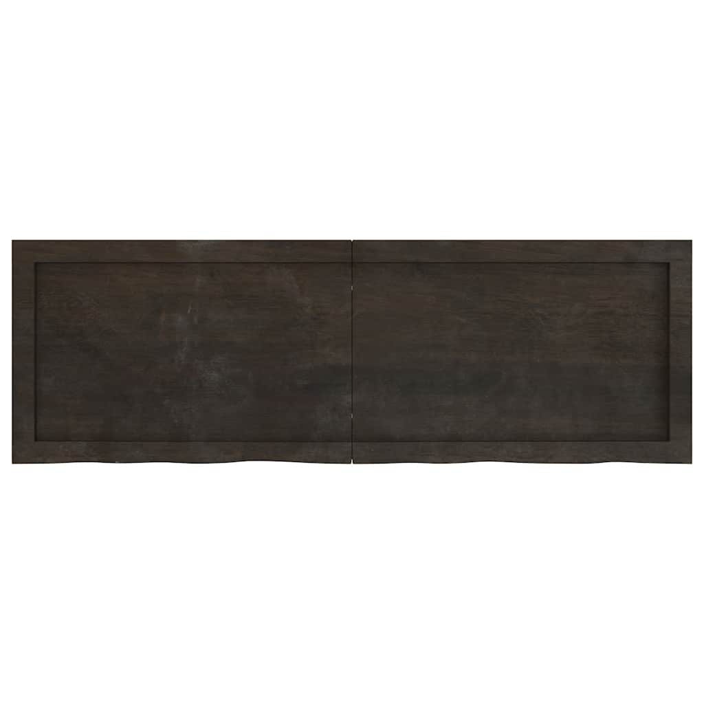 vidaXL Ράφι Τοίχου Σκούρο Καφέ 120x40x(2-4) εκ. Επεξ. Μασίφ Ξύλο Δρυός
