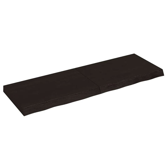 vidaXL Ράφι Τοίχου Σκούρο Καφέ 120x40x(2-6) εκ. Επεξ. Μασίφ Ξύλο Δρυός