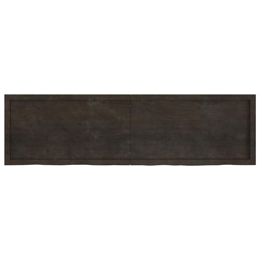 vidaXL Ράφι Τοίχου Σκούρο Καφέ 180x50x(2-6) εκ. Επεξ. Μασίφ Ξύλο Δρυός