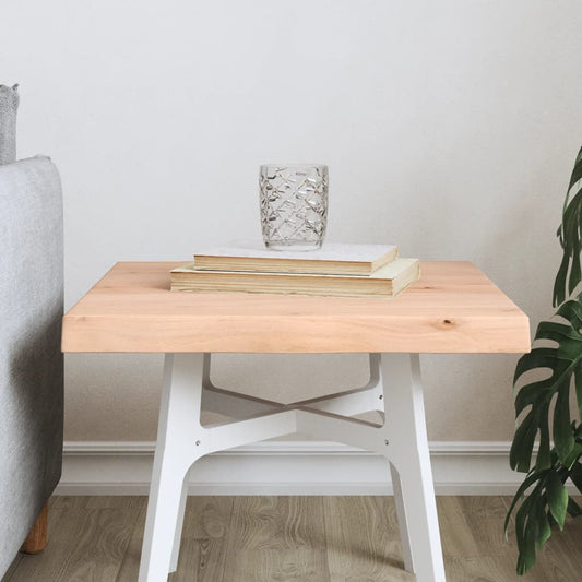 vidaXL Επιφάνεια Τραπεζιού 40x40x(2-4) εκ. Ακατέργ. Μασίφ Ξύλο Δρυός