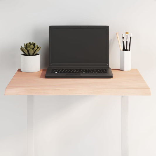 vidaXL Επιφάνεια Τραπεζιού 60x50x2εκ. Ακατ. Μασίφ Ξύλο Δρυός Live Edge