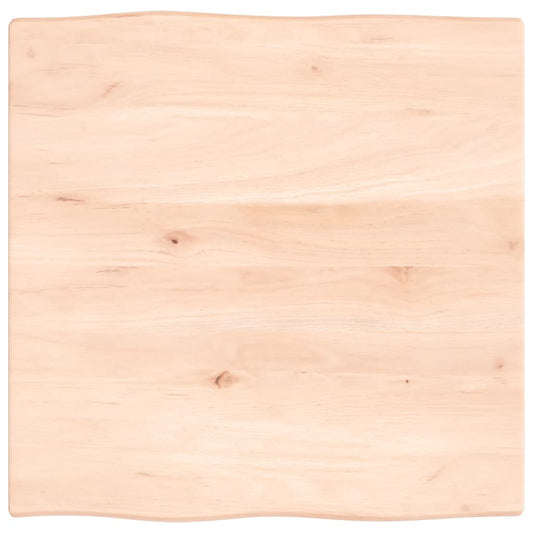 vidaXL Επιφάνεια Τραπεζιού 60x60x2εκ. Ακατ. Μασίφ Ξύλο Δρυός Live Edge