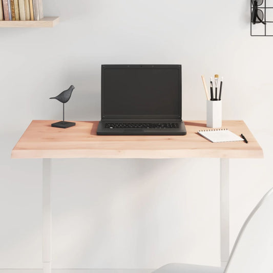 vidaXL Επιφάνεια Τραπεζιού 80x40x2εκ. Ακατ. Μασίφ Ξύλο Δρυός Live Edge