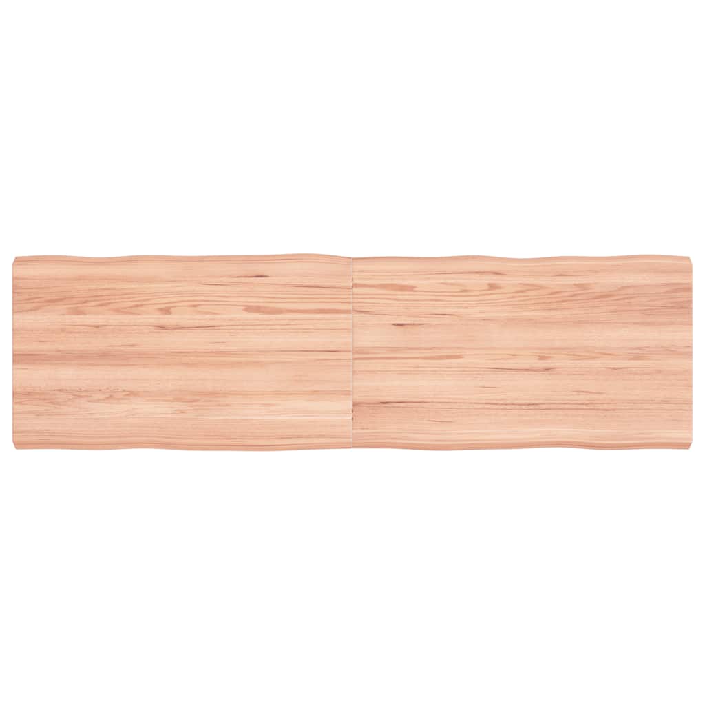 vidaXL Επιφ Τραπεζιού Αν Καφέ 140x40x(2-4)εκ.Ακατέργ. Μασίφ Ξύλο Δρυός