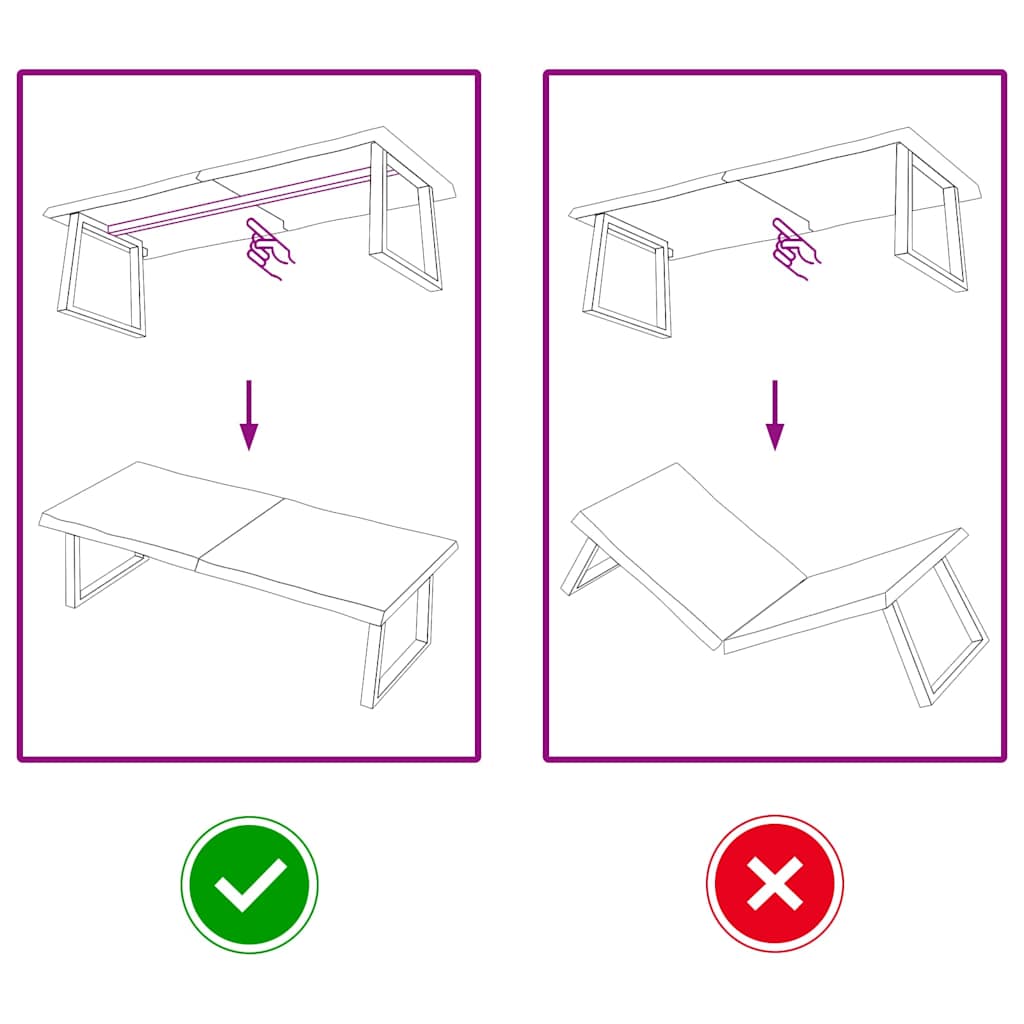 vidaXL Επιφ Τραπεζιού Αν Καφέ 140x60x(2-6)εκ.Ακατέργ. Μασίφ Ξύλο Δρυός