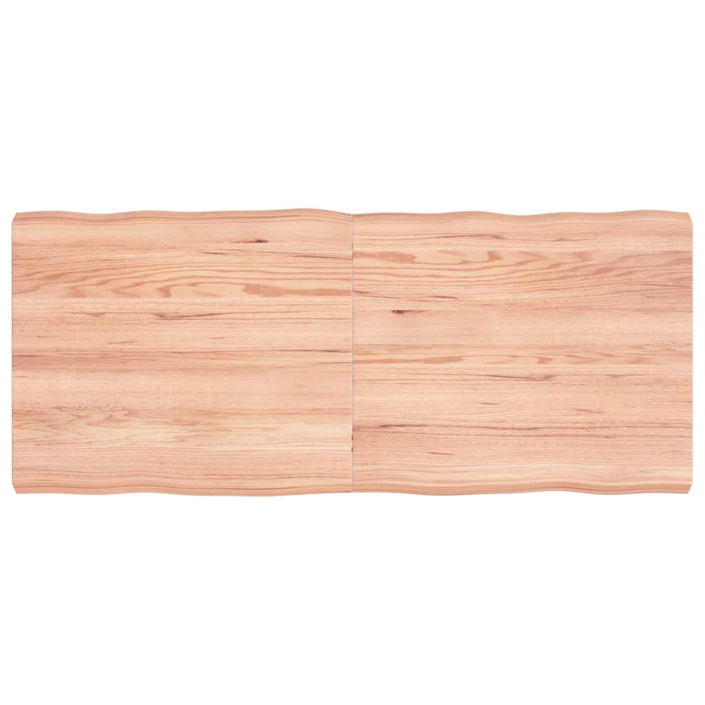 vidaXL Επιφ Τραπεζιού Αν Καφέ 140x60x(2-6)εκ.Ακατέργ. Μασίφ Ξύλο Δρυός