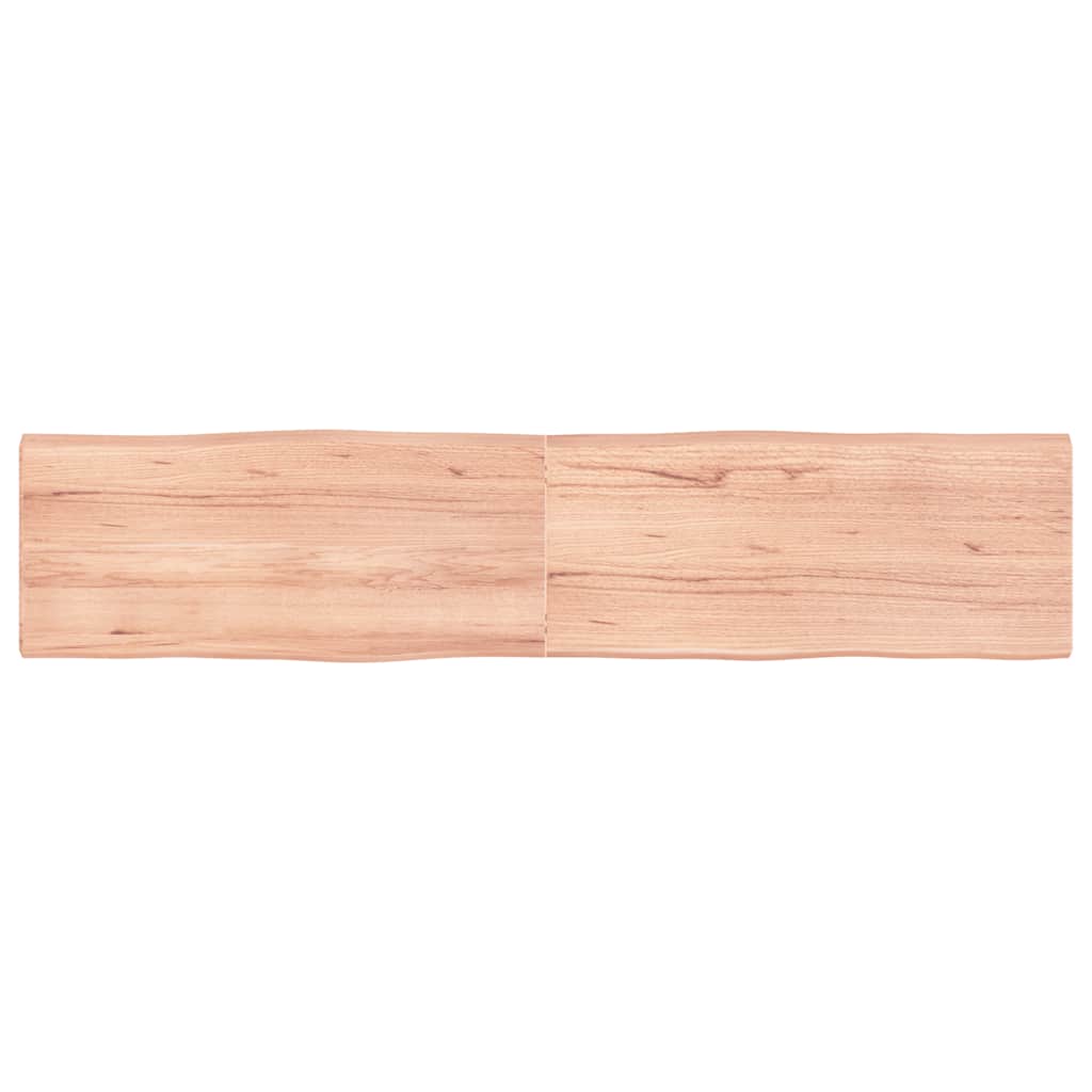 vidaXL Επιφ Τραπεζιού Αν Καφέ 180x40x(2-4)εκ.Ακατέργ. Μασίφ Ξύλο Δρυός