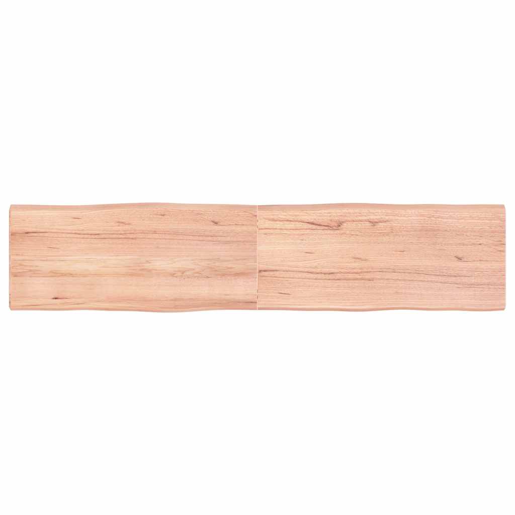 vidaXL Επιφ Τραπεζιού Αν Καφέ 180x40x(2-4)εκ.Ακατέργ. Μασίφ Ξύλο Δρυός