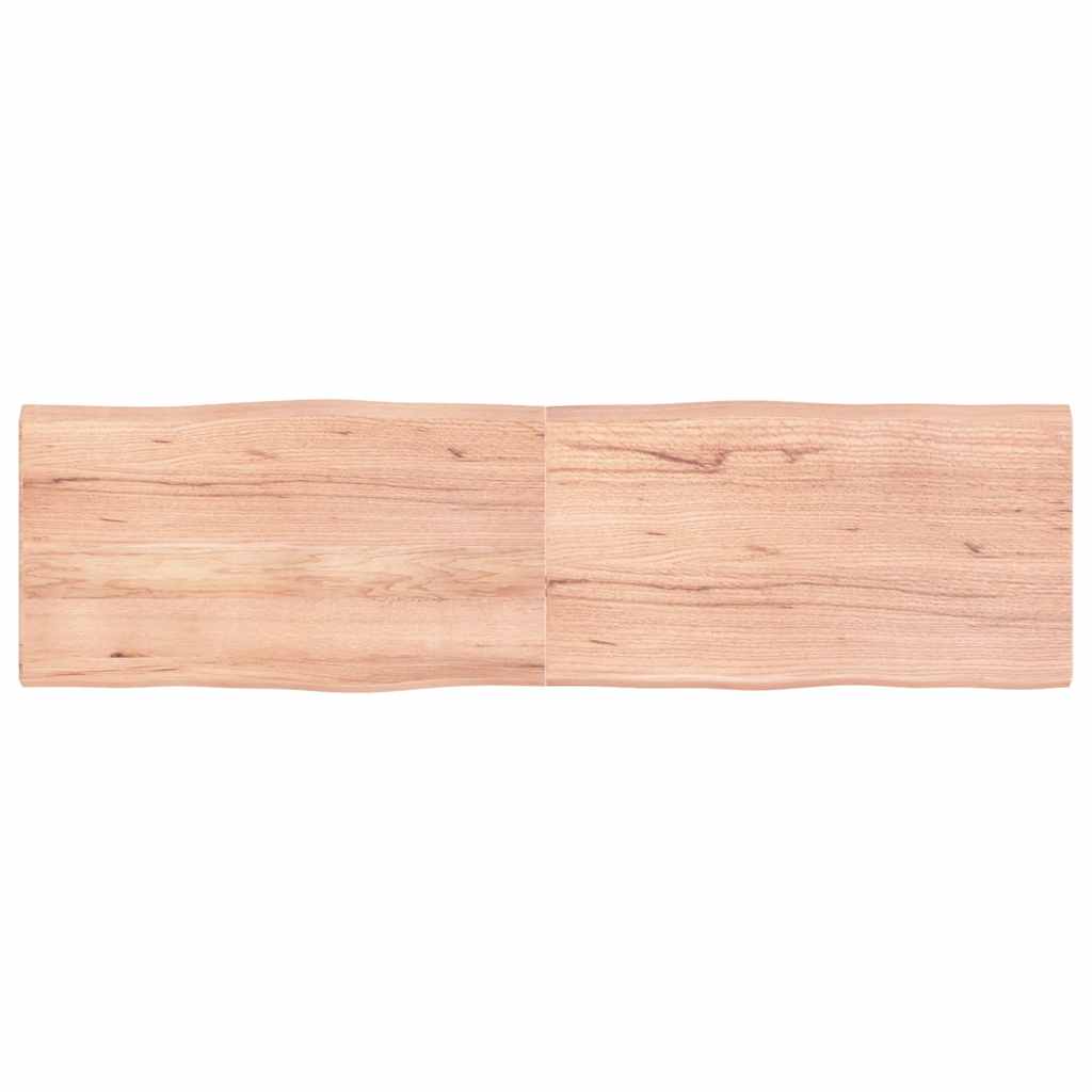 vidaXL Επιφ Τραπεζιού Αν Καφέ 180x50x(2-4)εκ.Ακατέργ. Μασίφ Ξύλο Δρυός