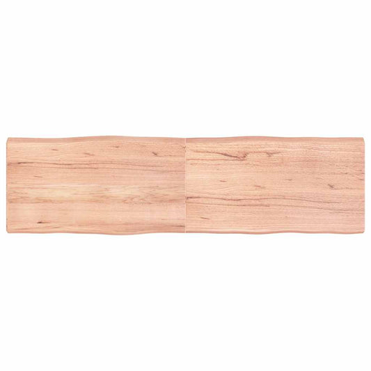 vidaXL Επιφ Τραπεζιού Αν Καφέ 180x50x(2-6)εκ.Ακατέργ. Μασίφ Ξύλο Δρυός