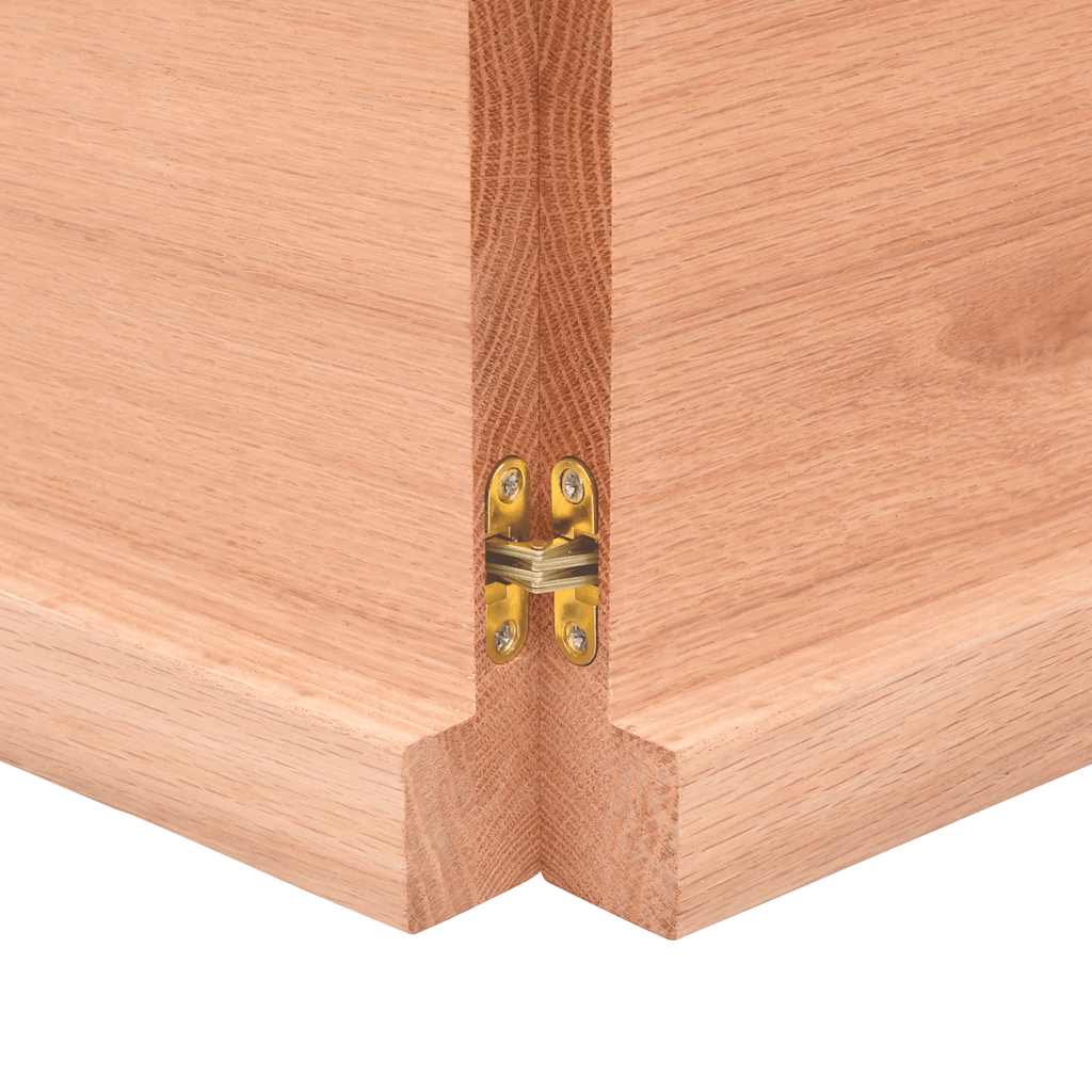 vidaXL Επιφ Τραπεζιού Αν Καφέ 180x60x(2-4)εκ.Ακατέργ. Μασίφ Ξύλο Δρυός