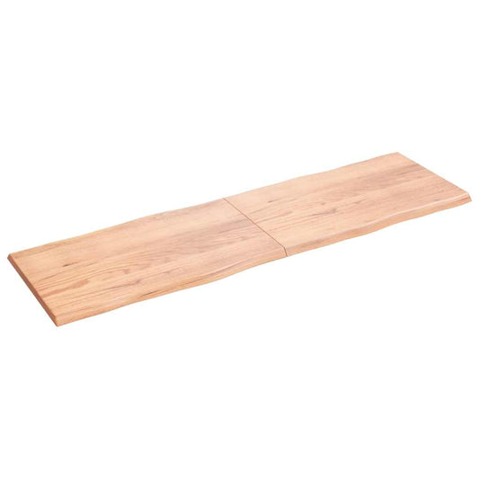 vidaXL Επιφ Τραπεζιού Αν Καφέ 200x60x(2-4)εκ.Ακατέργ. Μασίφ Ξύλο Δρυός