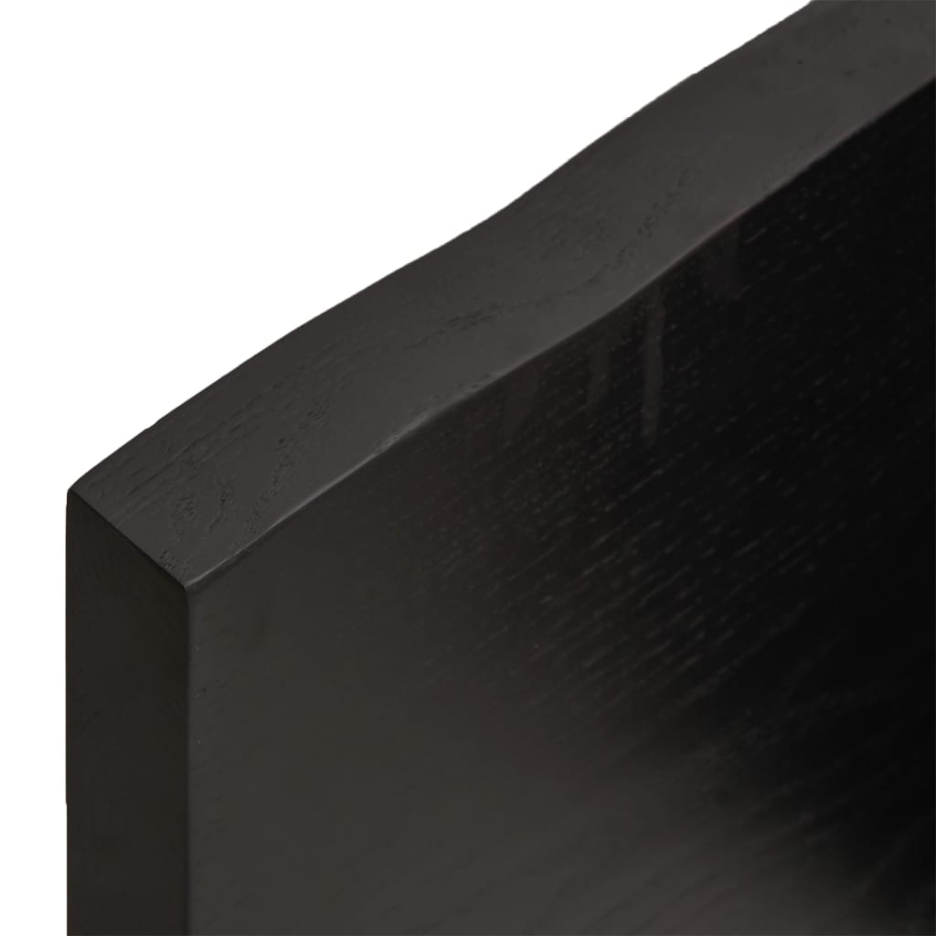 vidaXL Επιφ Τραπεζιού Αν Καφέ 60x60x(2-4)εκ. Ακατέργ. Μασίφ Ξύλο Δρυός