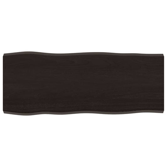 vidaXL Επιφ Τραπεζιού Αν Καφέ 100x40x(2-4)εκ.Ακατέργ. Μασίφ Ξύλο Δρυός