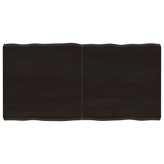 vidaXL Επιφ Τραπεζιού Αν Καφέ 120x60x(2-6)εκ.Ακατέργ. Μασίφ Ξύλο Δρυός