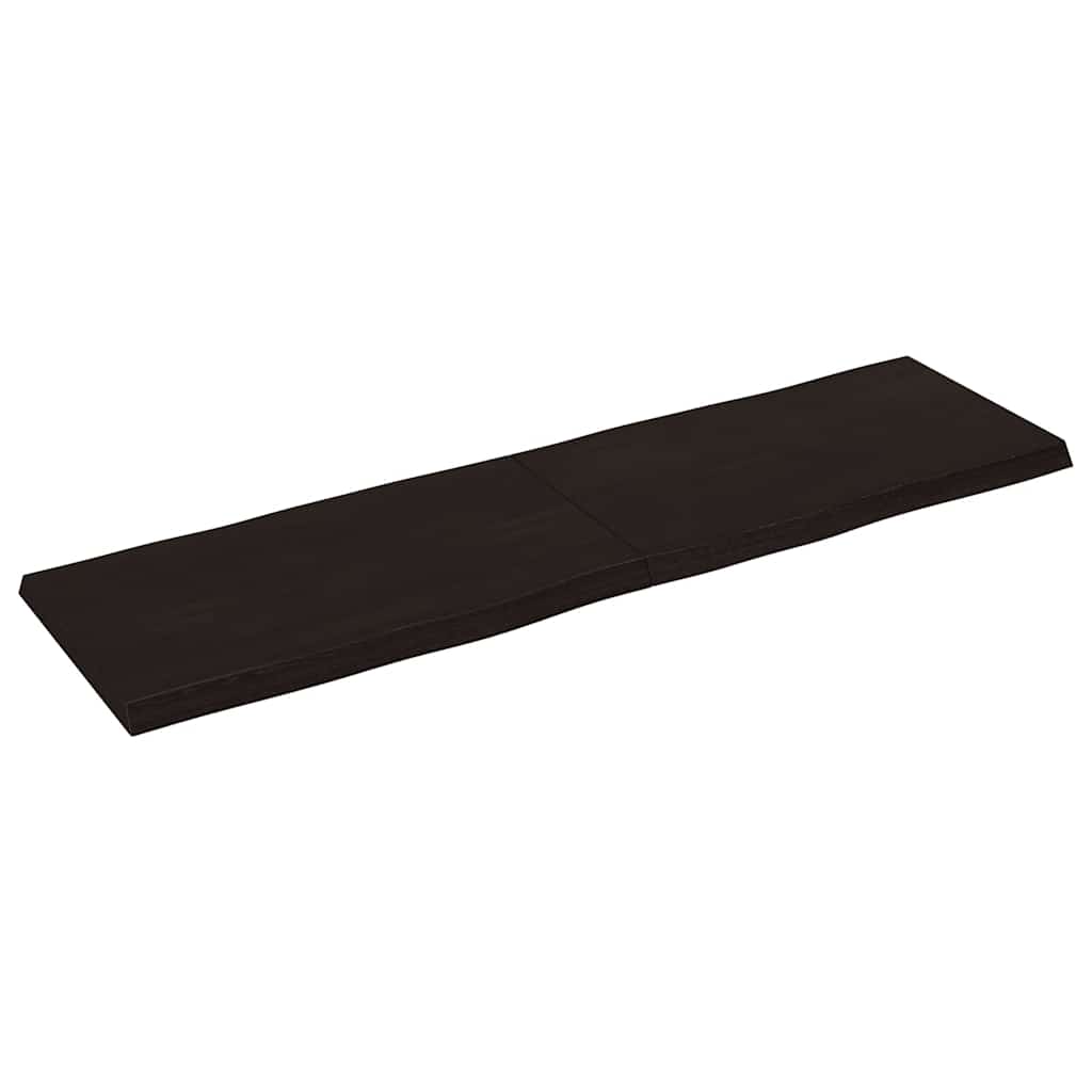 vidaXL Επιφ Τραπεζιού Αν Καφέ 140x40x(2-4)εκ.Ακατέργ. Μασίφ Ξύλο Δρυός