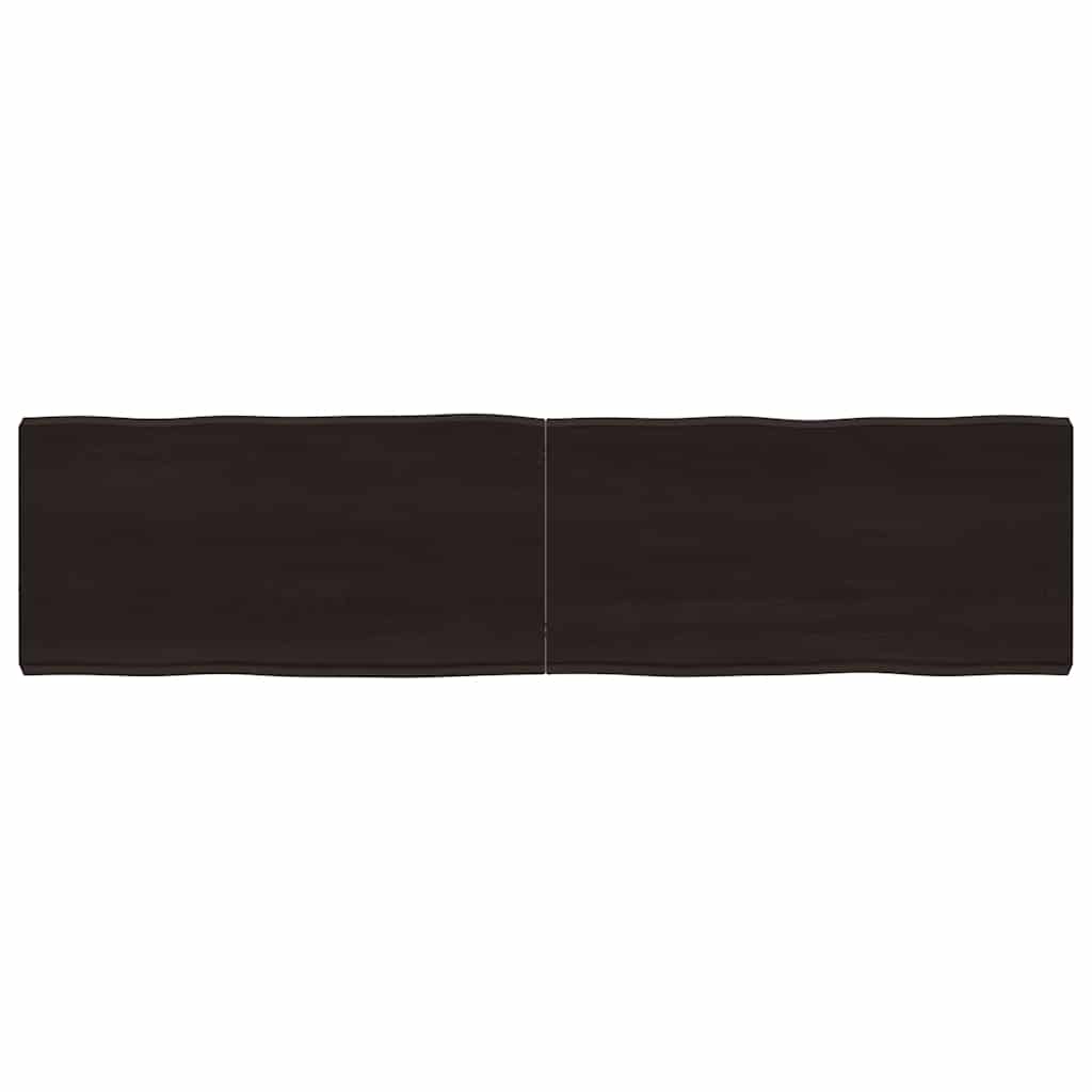 vidaXL Επιφ Τραπεζιού Αν Καφέ 160x40x(2-6)εκ.Ακατέργ. Μασίφ Ξύλο Δρυός