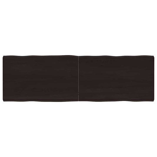 vidaXL Επιφ Τραπεζιού Αν Καφέ 160x50x(2-6)εκ.Ακατέργ. Μασίφ Ξύλο Δρυός