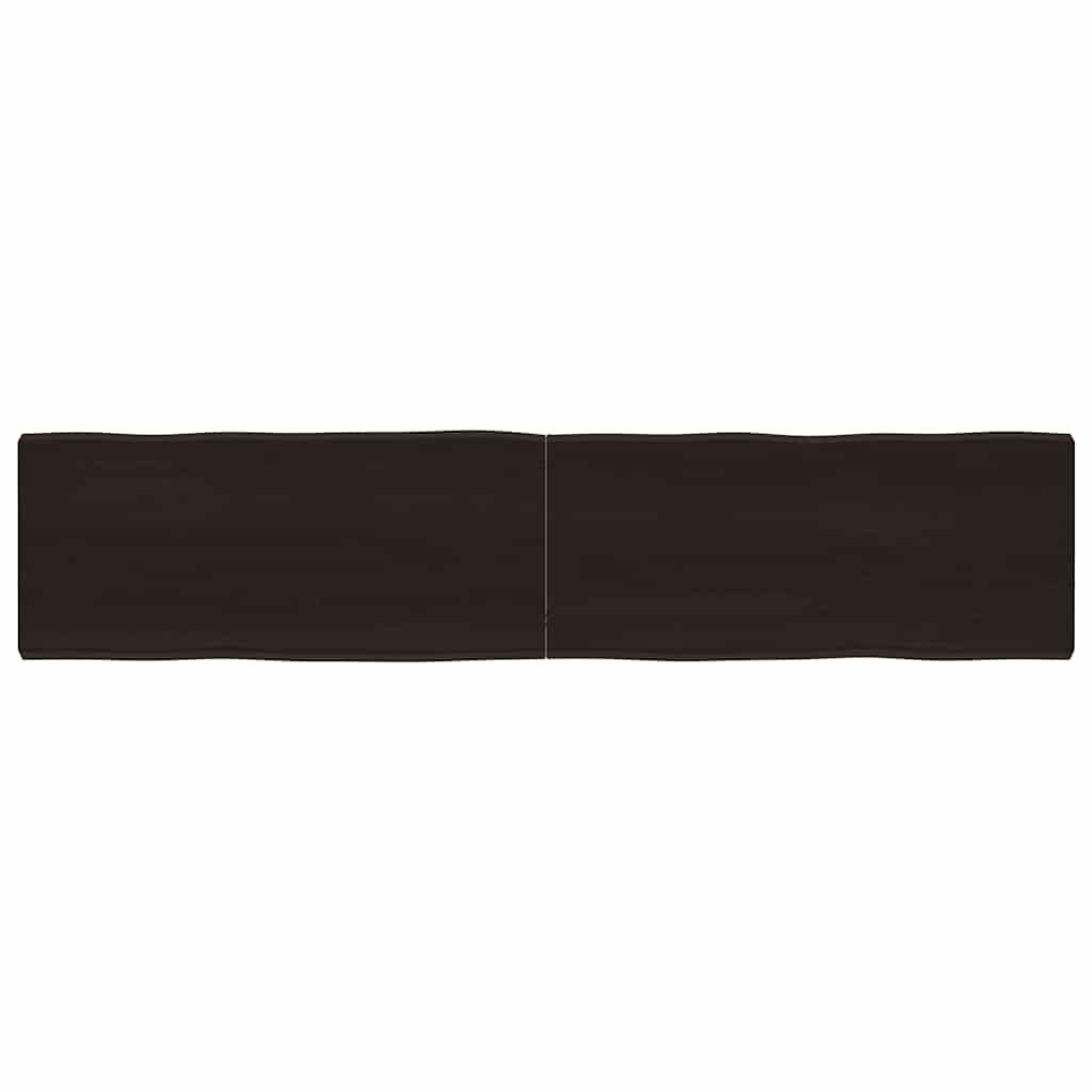 vidaXL Επιφ Τραπεζιού Αν Καφέ 180x40x(2-6)εκ.Ακατέργ. Μασίφ Ξύλο Δρυός