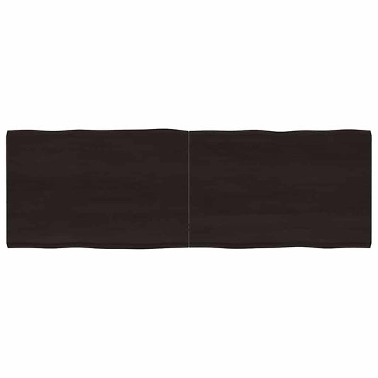 vidaXL Επιφ Τραπεζιού Αν Καφέ 180x60x(2-4)εκ.Ακατέργ. Μασίφ Ξύλο Δρυός