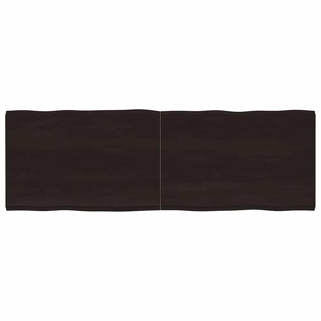 vidaXL Επιφ Τραπεζιού Αν Καφέ 180x60x(2-4)εκ.Ακατέργ. Μασίφ Ξύλο Δρυός