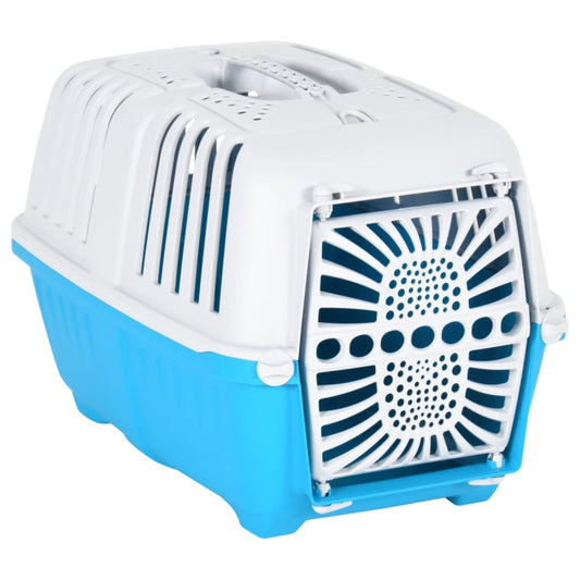 vidaXL Κλουβί Μεταφ. Κατοικίδιων Λευκό/Μπλε 48x31,5x33εκ Πολυπρ/λένιο