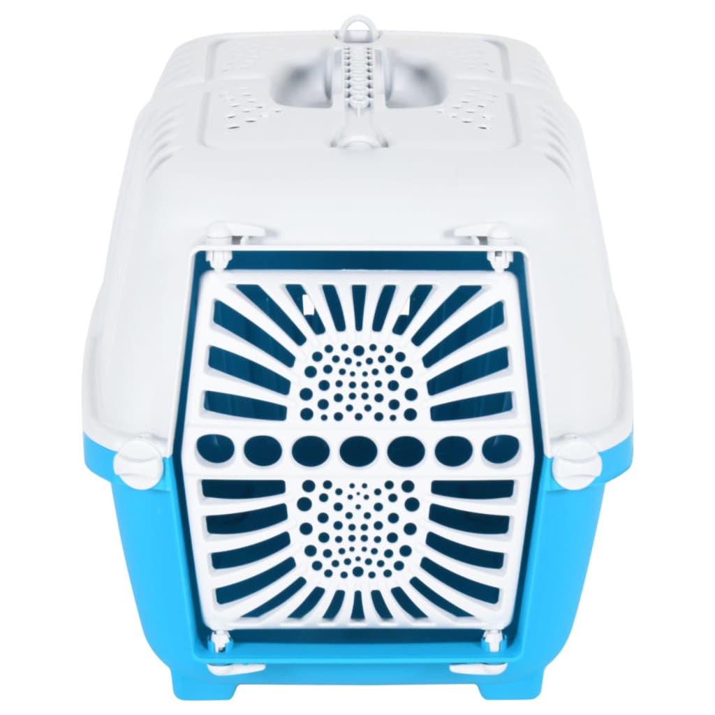 vidaXL Κλουβί Μεταφ. Κατοικίδιων Λευκό/Μπλε 48x31,5x33εκ Πολυπρ/λένιο