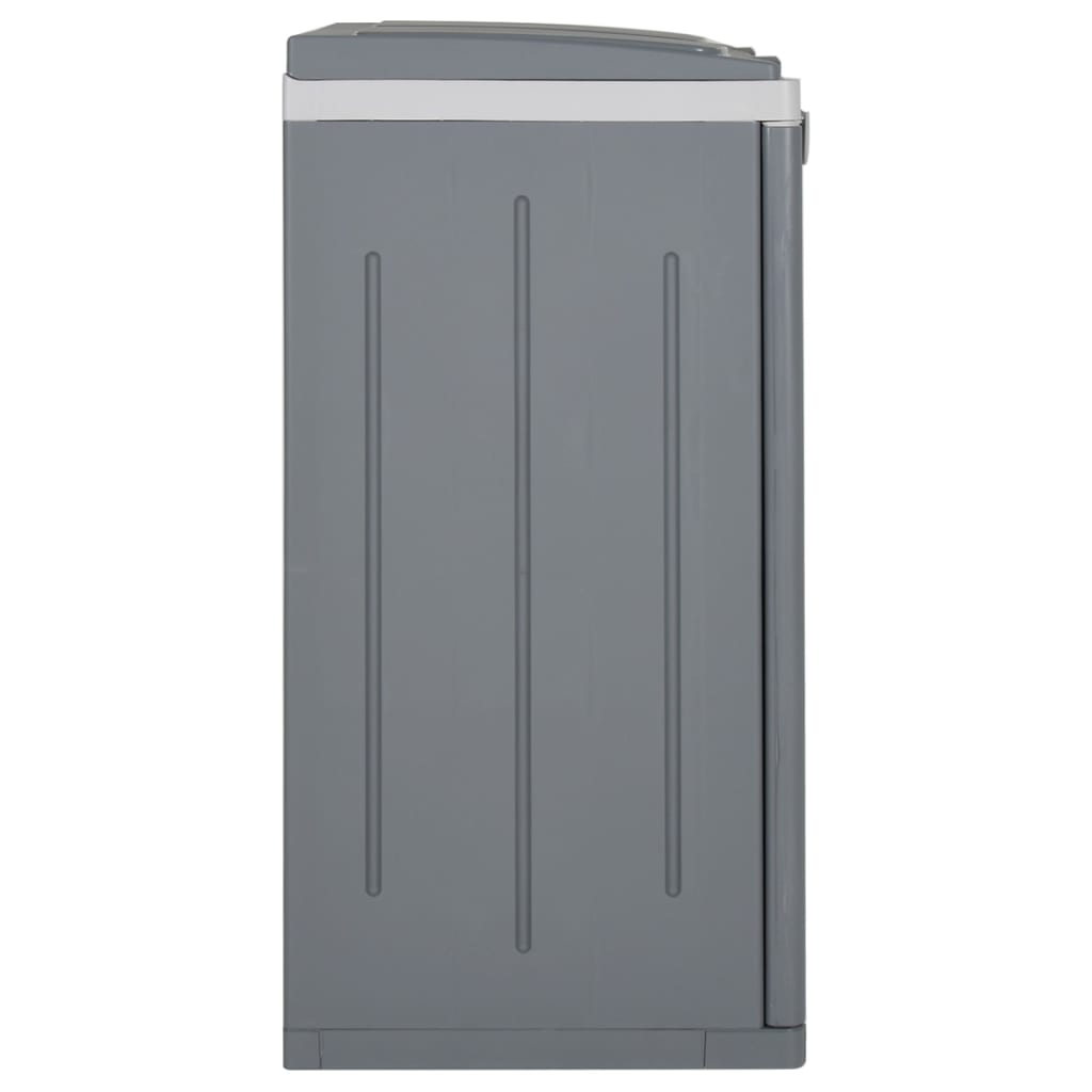 vidaXL Κάδος Απορριμμάτων με 2 Πόρτες Γκρι 65x45x88 εκ από Πολυπ/λένιο