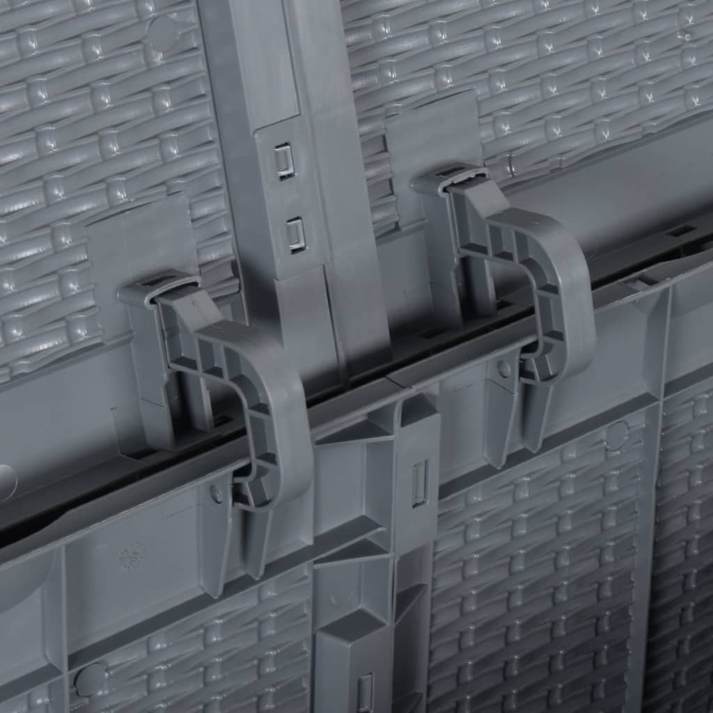 vidaXL Μπαούλο Αποθήκευσης Κήπου Γκρι 180 Λίτρων από Ρατάν Πολυπρ/νίου