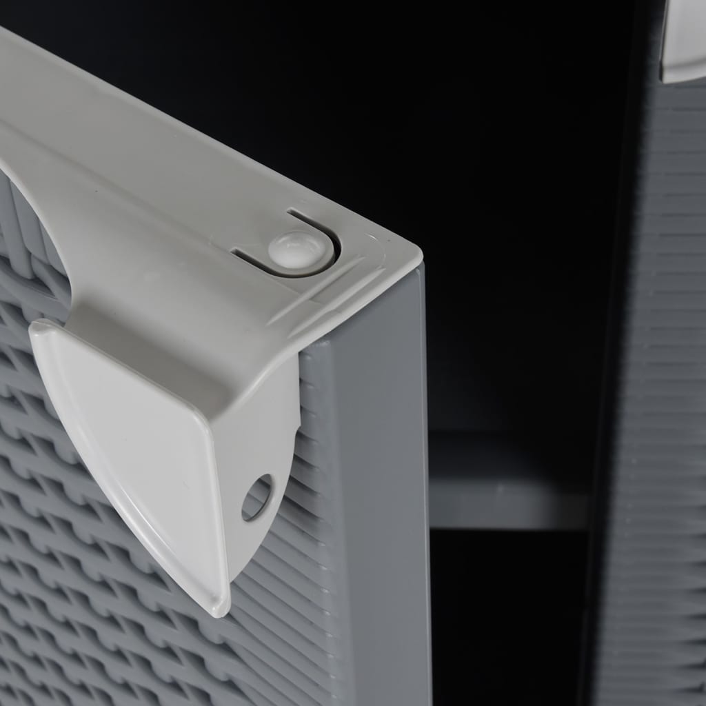 vidaXL Ντουλάπι Αποθήκευσης Κήπου Γκρι 65x45x88 εκ. από Ρατάν PP