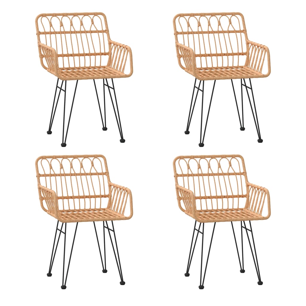 vidaXL Σετ Τραπεζαρίας Κήπου 5 Τεμαχίων από Συνθετικό Ρατάν