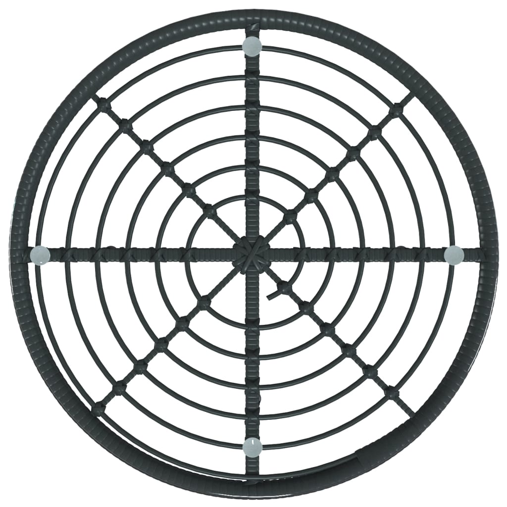 vidaXL Σετ Τραπεζαρίας Κήπου 5 Τεμαχίων Μαύρο από Συνθετικό Ρατάν