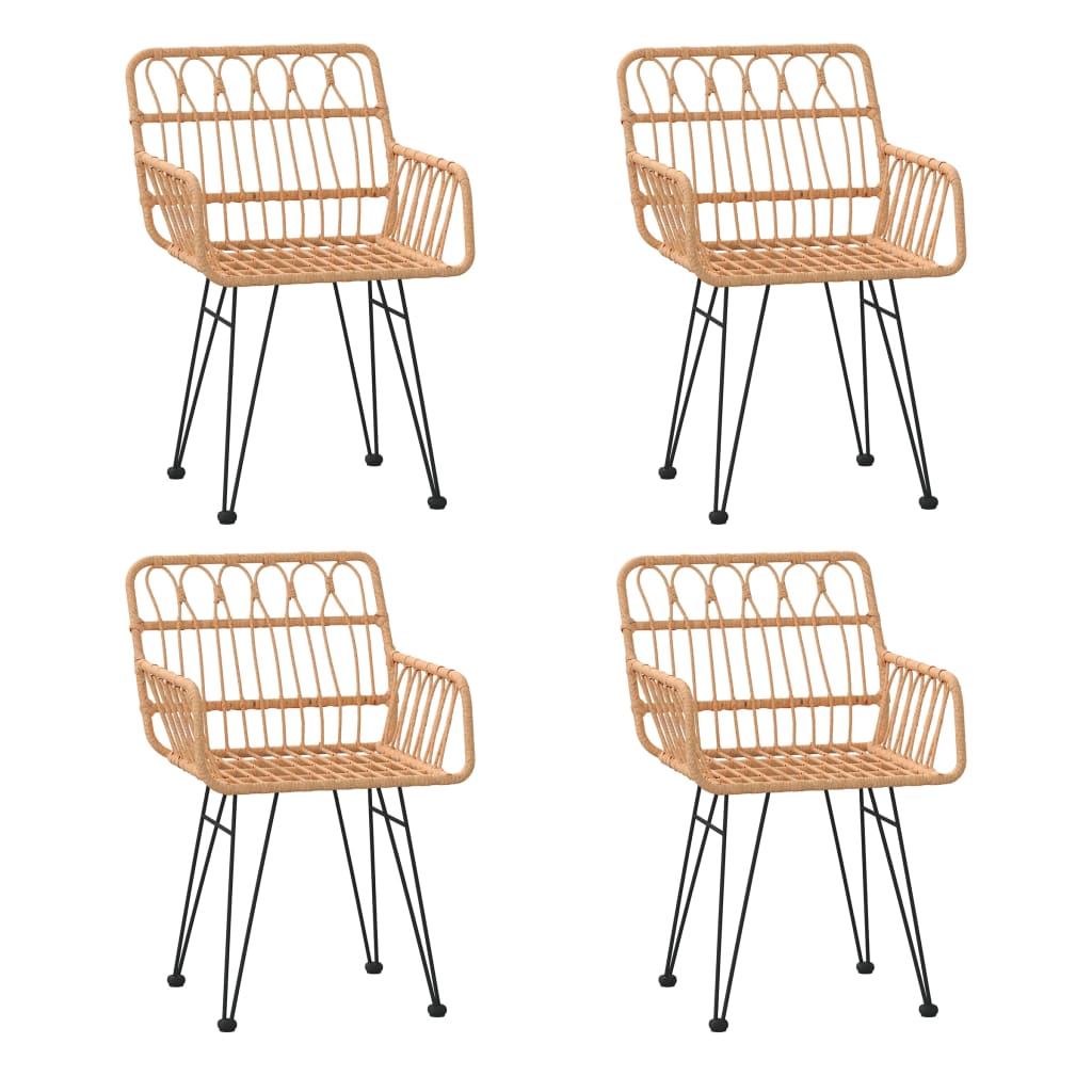 vidaXL Σετ Τραπεζαρίας Κήπου 5 Τεμαχίων από Συνθετικό Ρατάν