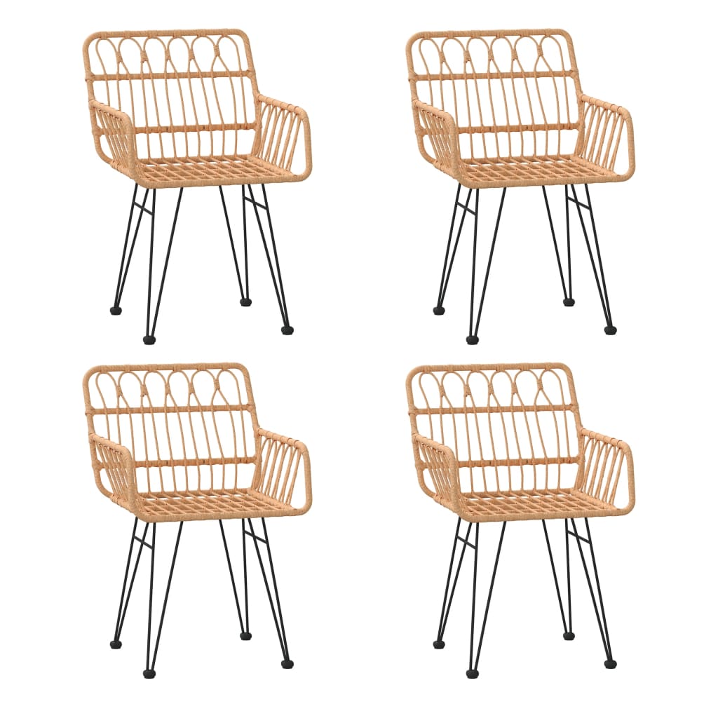 vidaXL Σετ Τραπεζαρίας Κήπου 5 Τεμαχίων από Συνθετικό Ρατάν