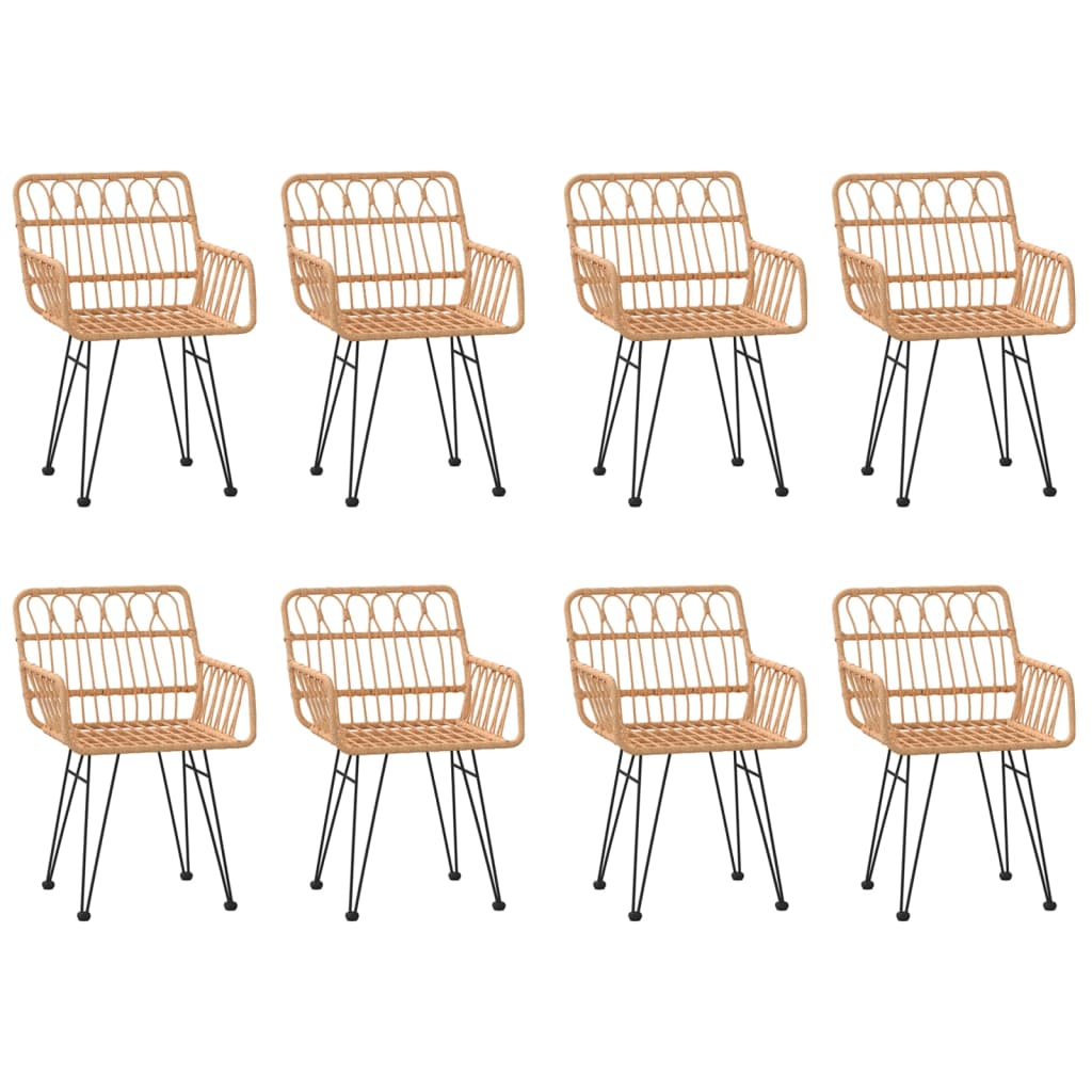 vidaXL Σετ Τραπεζαρίας Κήπου 9 Τεμαχίων από Συνθετικό Ρατάν