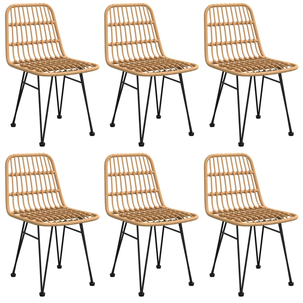 vidaXL Σετ Τραπεζαρίας Κήπου 7 Τεμαχίων από Συνθετικό Ρατάν