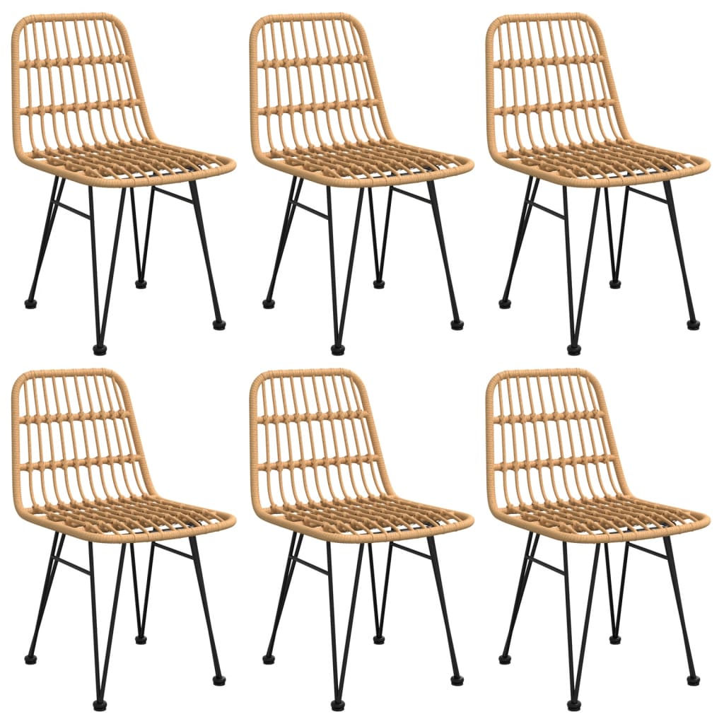 vidaXL Σετ Τραπεζαρίας Κήπου 7 Τεμαχίων από Συνθετικό Ρατάν