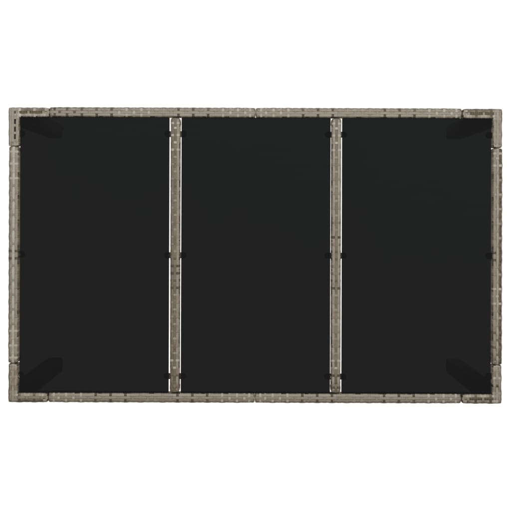 vidaXL Σετ Τραπεζαρίας Κήπου 7 τεμ. Γκρι Συνθ. Ρατάν με Μαξιλάρια