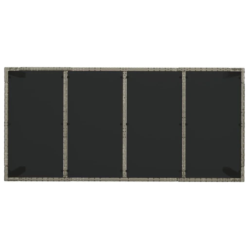 vidaXL Σετ Τραπεζαρίας Κήπου 9 τεμ. Γκρι Συνθ. Ρατάν με Μαξιλάρια