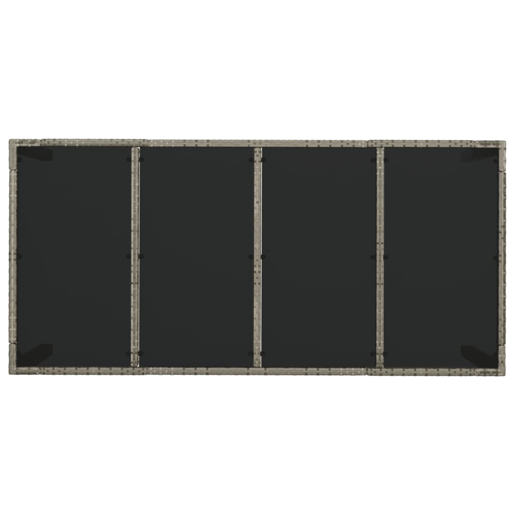 vidaXL Σετ Τραπεζαρίας Κήπου 9 τεμ. Γκρι Συνθ. Ρατάν με Μαξιλάρια