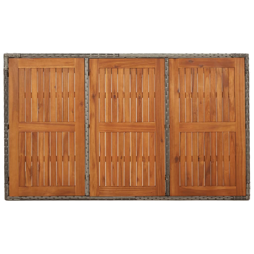 vidaXL Σετ Τραπεζαρίας Κήπου 7 τεμ. Γκρι Συνθ. Ρατάν με Μαξιλάρια