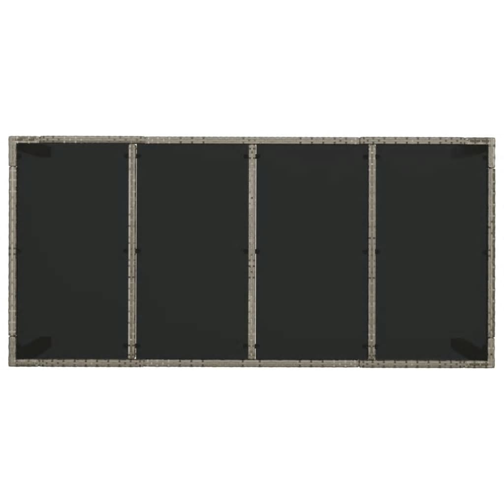 vidaXL Σετ Τραπεζαρίας Κήπου 7 τεμ. Γκρι Συνθ. Ρατάν με Μαξιλάρια