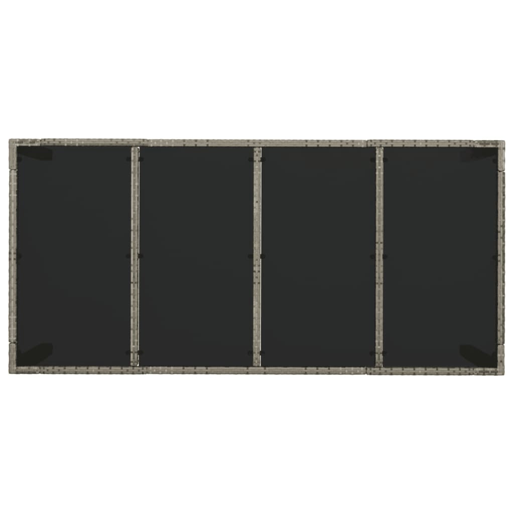 vidaXL Σετ Τραπεζαρίας Κήπου 9 τεμ. Γκρι Συνθ. Ρατάν με Μαξιλάρια