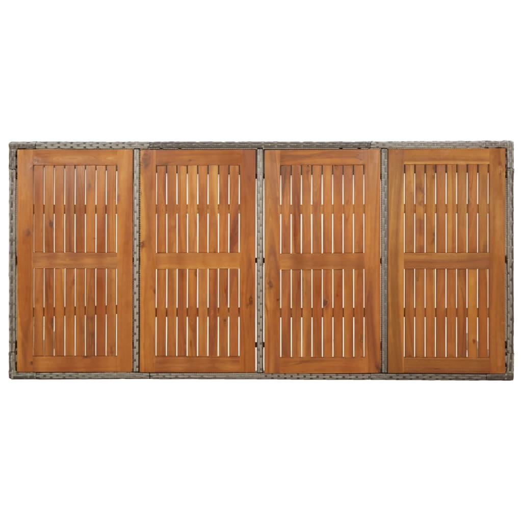 vidaXL Σετ Τραπεζαρίας Κήπου 7 τεμ. Γκρι Συνθ. Ρατάν με Μαξιλάρια