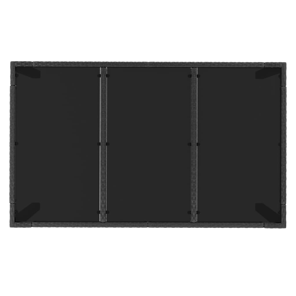 vidaXL Σετ Τραπεζαρίας Κήπου 5 Τεμαχίων Μαύρο Συνθ. Ρατάν με Μαξιλάρια