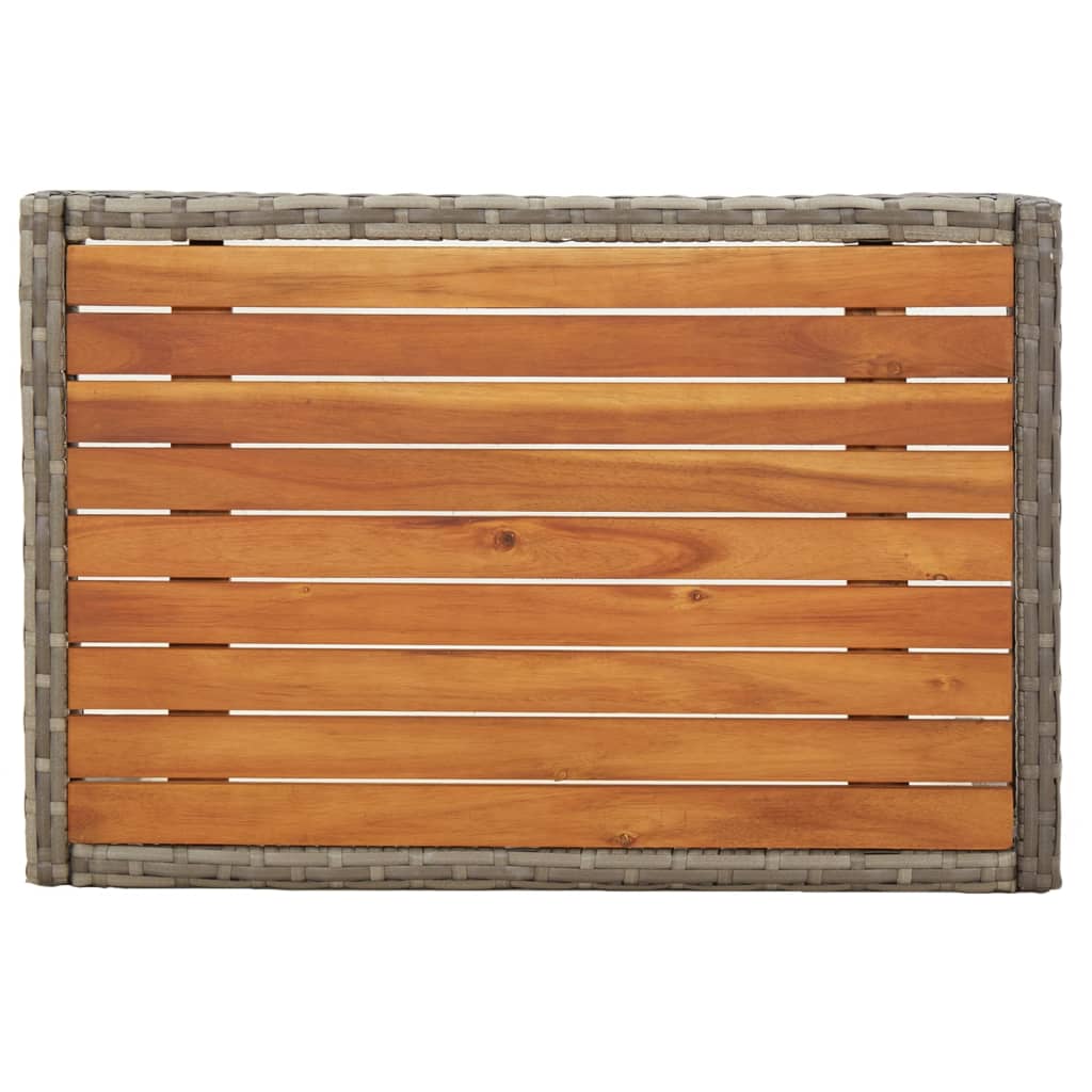 vidaXL Σετ Τραπεζαρίας Κήπου 4 τεμ. Γκρι Συνθετικό Ρατάν με Μαξιλάρια