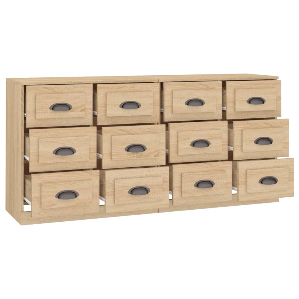 vidaXL Ντουλάπι 2 τεμ. Sonoma Δρυς από Επεξεργασμένο Ξύλο