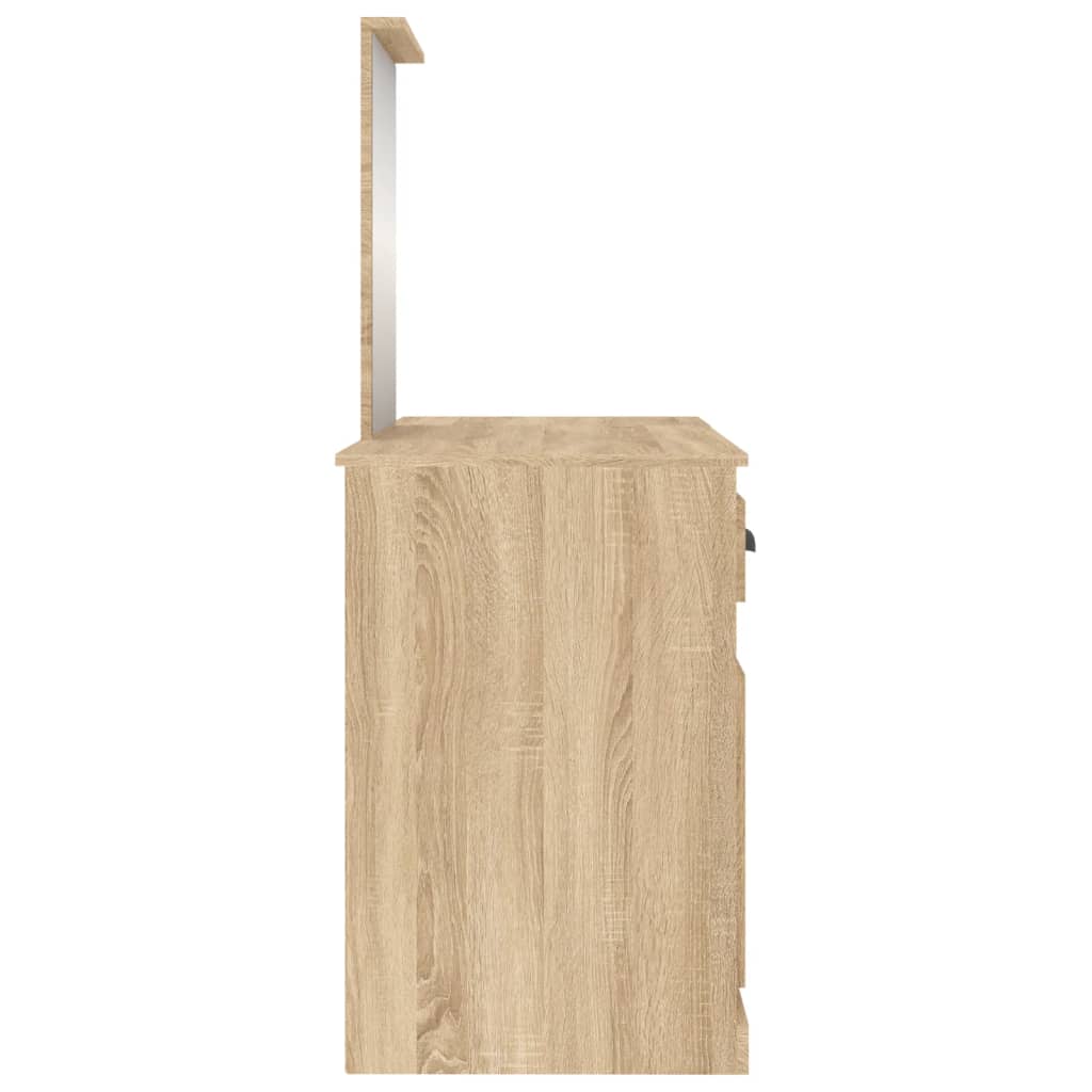 vidaXL Μπουντουάρ με Καθρέφτη Sonoma Δρυς 130x50x132,5 εκ.