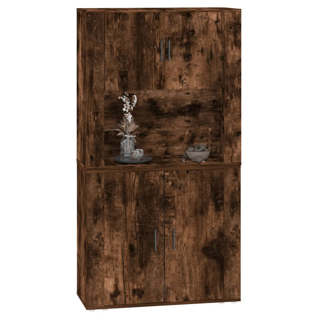 vidaXL Ντουλάπα Καπνιστή δρυς από Επεξεργασμένο Ξύλο